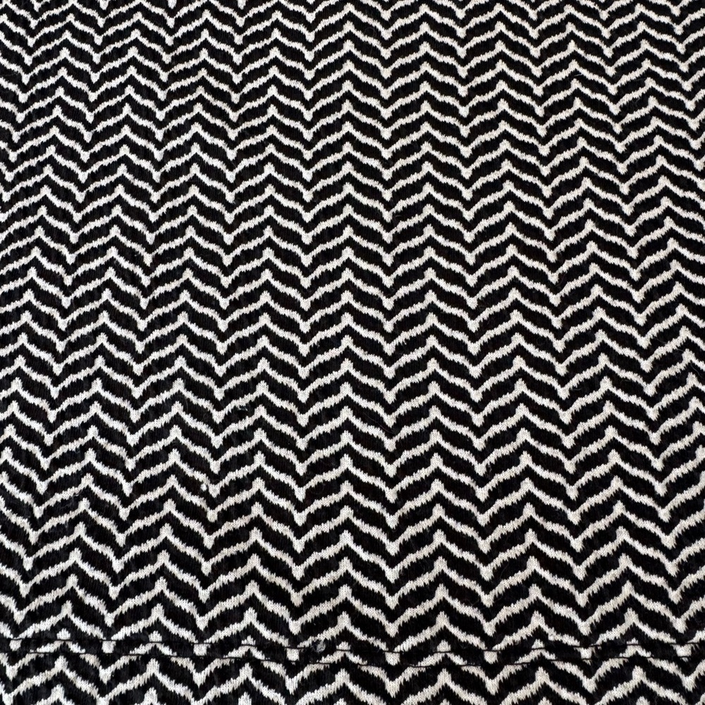 LOFT Black & White Chevron Sleeveless Shift Dress Size Large Professional Wear - Picture 2 of 9